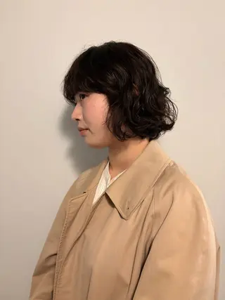 ショート パーマ 小野 明日香のヘアスタイル