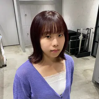ミディアム カラー はなか こうすけのヘアスタイル