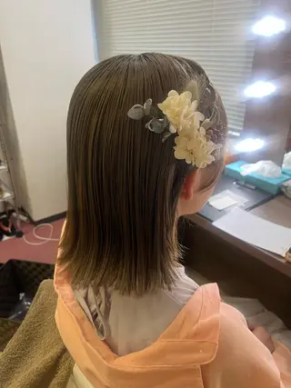 ミディアム ヘアアレンジ マンツーマン 縮毛矯正/マユコのヘアスタイル