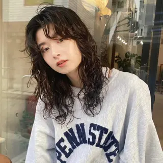 セミロング カラー honoka ikegamiのヘアスタイル