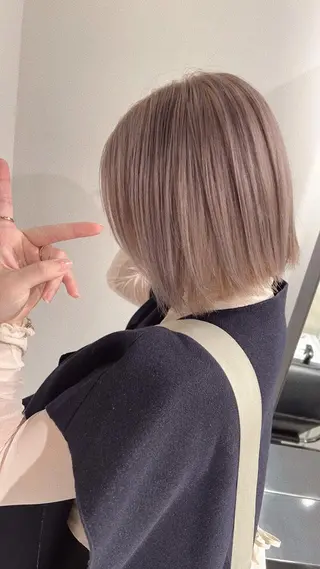 ショート カラー スキバサミを使わない カット🌼唯🌼のヘアスタイル