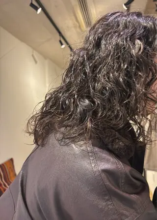 セミロング パーマ パーマ/メンズパーマ /ボブパーマ/HYOのヘアスタイル