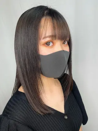 セミロング パーマ 髪質改善/縮毛矯正 /レイヤー岡部のヘアスタイル