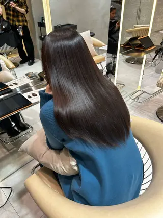 ロング 縮毛矯正・似合わせ タナカ レイヤのヘアスタイル