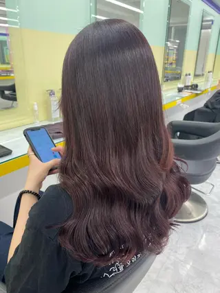 セミロング カラー パーマ ヘアアレンジ 🐩推し活🐩 FUTABA🍒のヘアスタイル