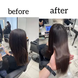 ロング 🌫️縮毛矯正/髪質 改善/ゆずる🌫️のヘアスタイル