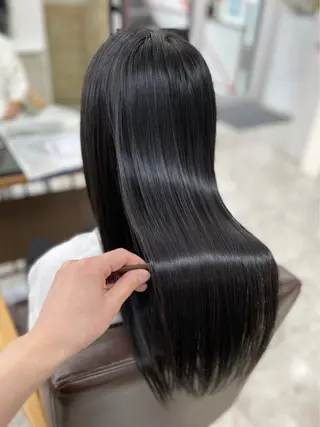 ロング ハイライト&曲がる 縮毛矯正特化 玉置のヘアスタイル