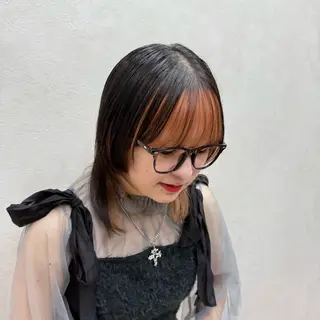 ミディアム カラー 有田裕真 【ブリーチカラー】のヘアスタイル