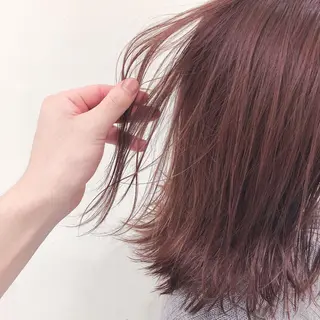 ミディアム カラー ボブ/パーマ 古家 佑真のヘアスタイル