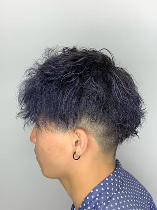 ショート カラー パーマ メンズ ViaLa Hair 🌈すずきたくむ✂︎のヘアスタイル