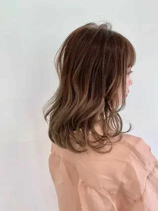 ミディアム カラー 🌟美髪縮毛矯正🌟 吉田冴一のヘアスタイル
