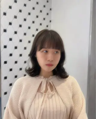 ミディアム カラー ヘアアレンジ 顔周り/透明感/銀座 🩵rinoのヘアスタイル