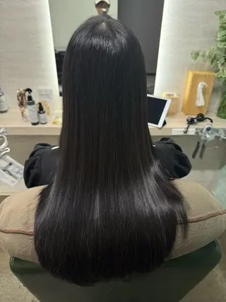 セミロング カラー 縮毛矯正/ /関内/あべももこのヘアスタイル