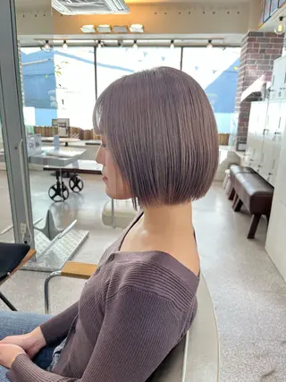 セミロング カラー エクステ ハイトーン 💭黒崎ハルカのヘアスタイル
