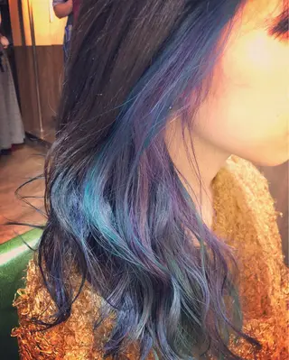 セミロング カラー 原宿サロン代表 デザインカラー伊藤卓のヘアスタイル