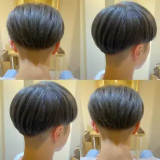 カラー メンズ 金島 青のヘアスタイル