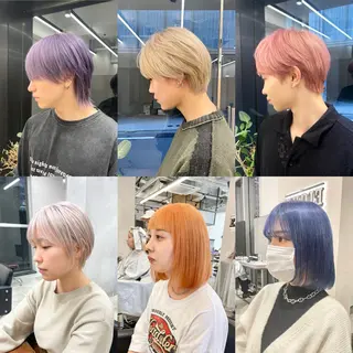 ショート カラー メンズ カット・ブリーチ TAIGAのヘアスタイル
