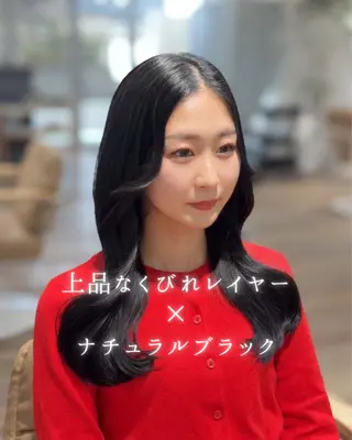 ロング カラー honoka/レイヤ ー/艶感カラー/韓国のヘアスタイル