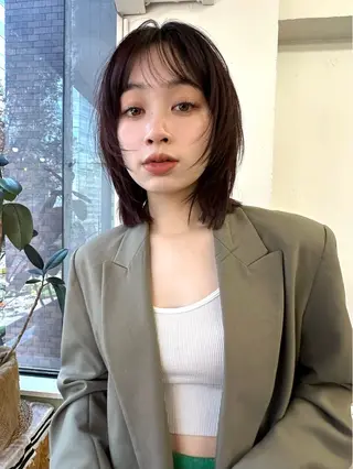 ミディアム カラー 🪭risa 暖色/レイヤー🪭のヘアスタイル