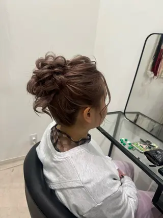 ミディアム ヘアアレンジ Mikazuki オーナーTeradaのマツエク・マツパデザイン