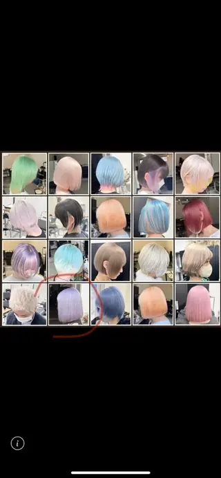 ミディアム 江坂エリア最安値◎ ブリーチ*土田のヘアスタイル
