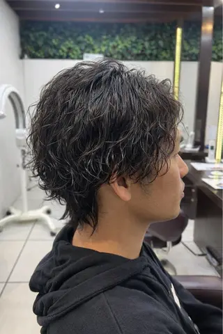 ショート パーマ メンズパーマ山内 結稀のヘアスタイル