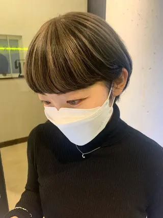 ショート カラー シノザキ/薬院/ボブ /ショート/髪質改善のヘアスタイル