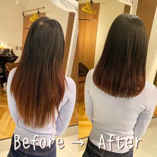 セミロング ヘアアレンジ 髪質改善特化 安東駿介のヘアスタイル