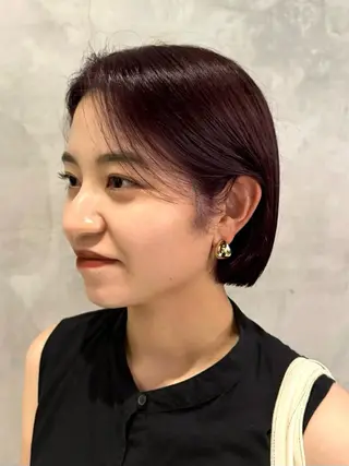 ミディアム カラー ヘアアレンジ 顔周りカット×透明感 カラー💫AINAのヘアスタイル