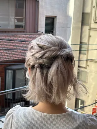 ショート カラー ヘアアレンジ カラーモデル募集 ☘️もえな☘️のヘアスタイル