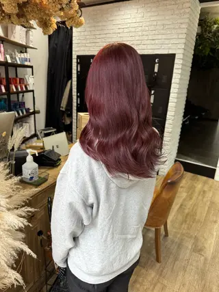 ロング カラー ヘアアレンジ あおい 🍒暖色カラーのヘアスタイル