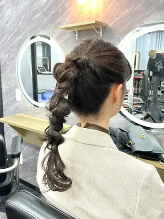 ロング ヘアアレンジ エクステ🩵ブリーチ 韓国ヘア🩵KAEのヘアスタイル