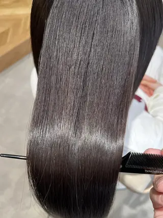 ロング 髪質改善｜縮毛矯正 ならelu宿河原のヘアスタイル