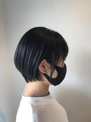 ショート ニュアンスパーマ/ レイヤー/茶屋町のヘアスタイル