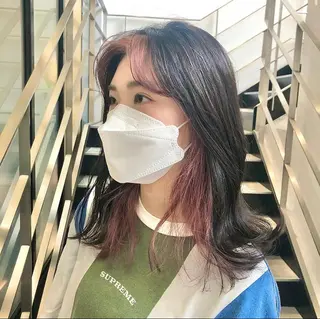 セミロング カラー パーマ ヘアアレンジ メンズ キッズ stylist 🌸 kana.のヘアスタイル