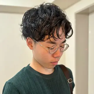 ショート パーマ メンズ icie所属・大阪ヴィーガンサロン KANAKOのヘアスタイル