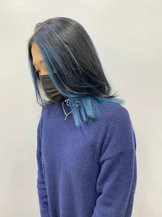ミディアム stylist トモヤのヘアスタイル