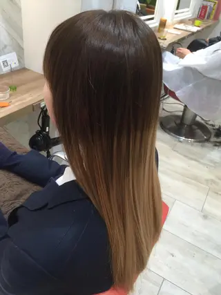 ロング カラー 吉岡 三四朗のヘアスタイル