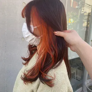 ミディアム カラー 🪭risa 暖色/レイヤー🪭のヘアスタイル