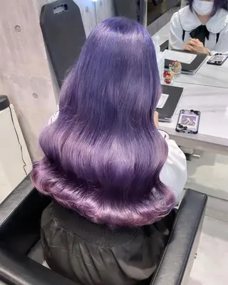 ロング カラー パーマ ヘアアレンジ メンズ キッズ ネイル マツエク・マツパ アイブロウ 🎀韓国レイヤー YURINA🎀のヘアスタイル