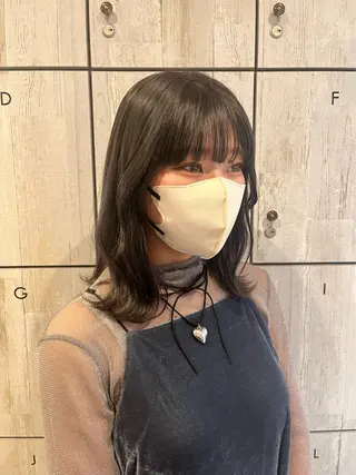 ミディアム カラー ♡ナナコ♡ レイヤー/艶髪のヘアスタイル