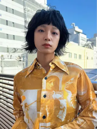 ミディアム 🩵縮毛矯正・ボブ 岩原朋也🩵のヘアスタイル