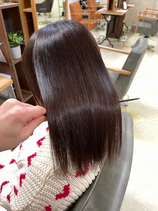 セミロング 縮毛・酸性ストレート 特化のヘアスタイル