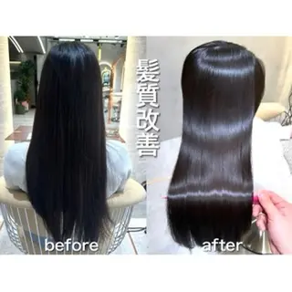 ミディアム 🫧小顔顔周りカット レイヤー/縮毛/白倉のヘアスタイル