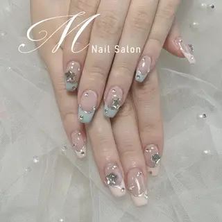 ネイル ⛄️ワンホンネイル 半額中🩵ナのネイルデザイン