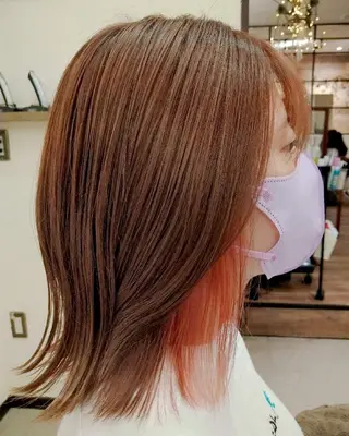 ミディアム カラー 土屋 夕貴のヘアスタイル