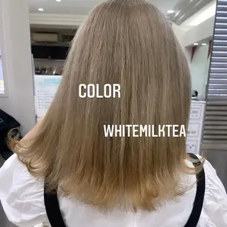 ミディアム カラー エクステ🩵ブリーチ 韓国ヘア🩵KAEのヘアスタイル