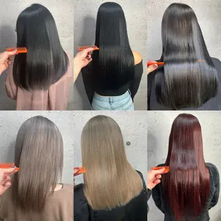 セミロング パーマ 艶髪ハイトーン特化 梅田美容室SLYのヘアスタイル