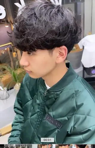 ショート パーマ メンズ メンズ専門サロン wokeのヘアスタイル