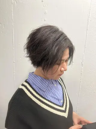 ショート カラー パーマ ヘアアレンジ 名古屋駅/トップス タイリスト/大黒拓哉のヘアスタイル